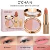 O'CHAIN Pearlescent two-color eyeshadow Matte lipstick does not fade and does not stick to the cup powdery delicate eyeshadow palette